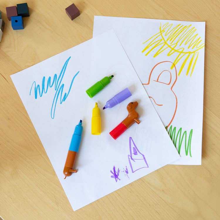 Rainbow Dachshund Markers - Box Turtle
