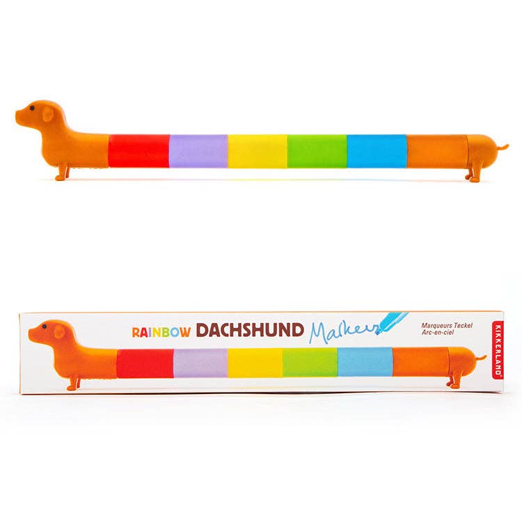 Rainbow Dachshund Markers - Box Turtle