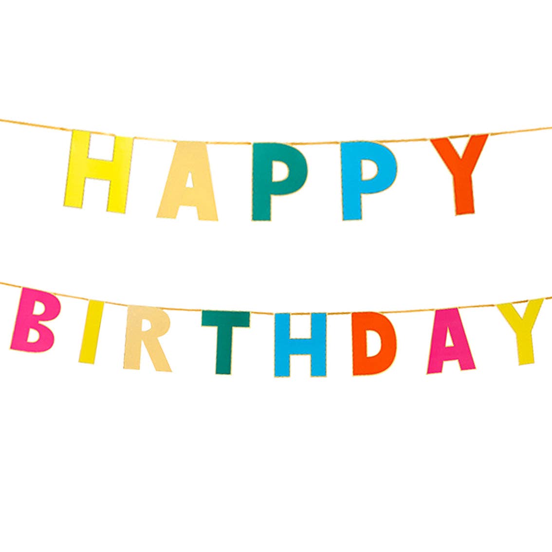 Rainbow Happy Birthday Garland - Box Turtle