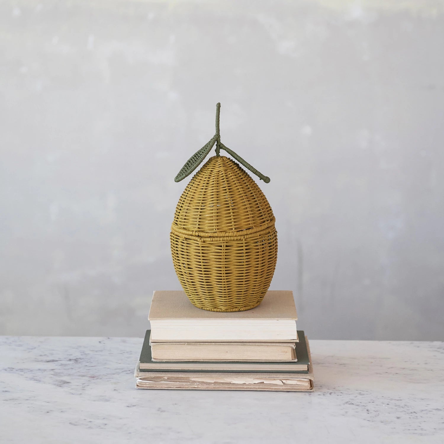 Rattan Lemon Shaped Basket - Box Turtle