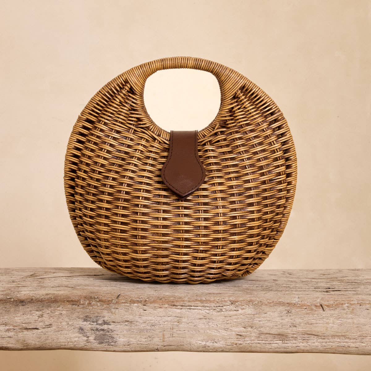 Rattan Orb Handbag - Box Turtle