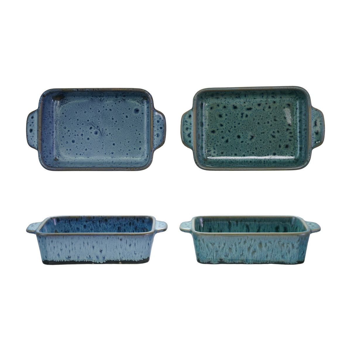 Reactive Glaze Baker with Handle - Box Turtle