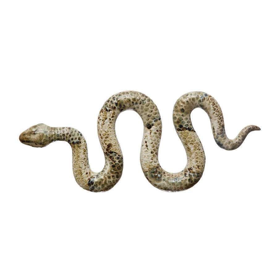 Reactive Glaze Stoneware Snake - Box Turtle