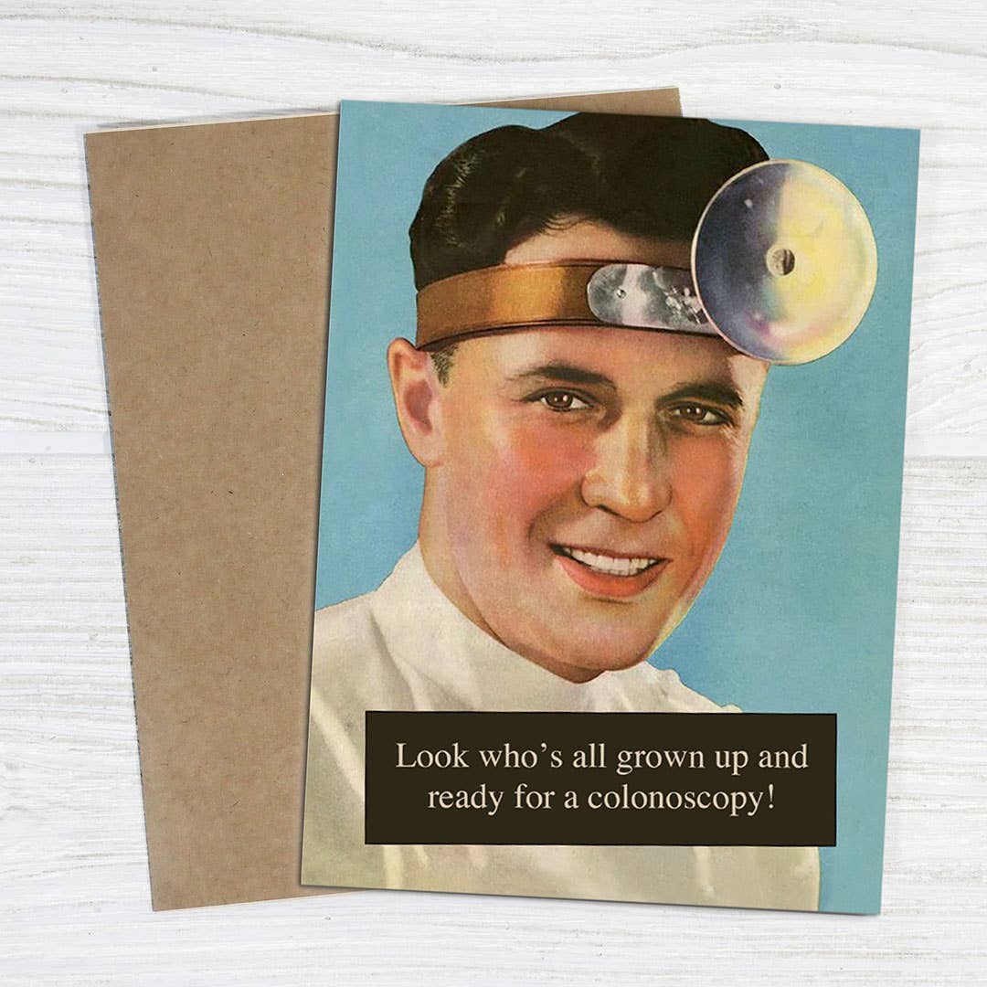 Ready for a Colonoscopy Birthday Card - Box Turtle