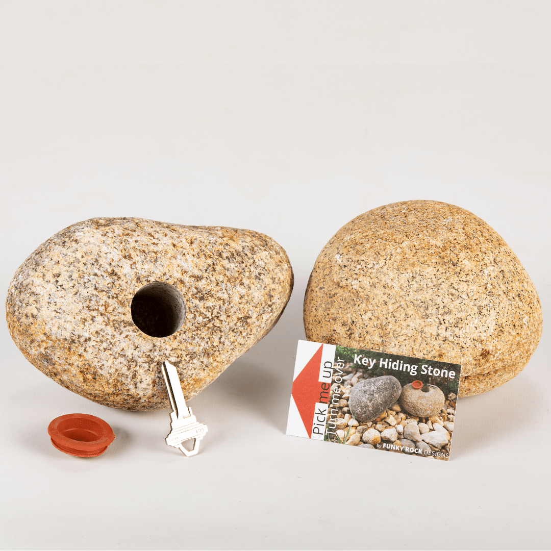 Real Rock Key Hiding Stone - Box Turtle