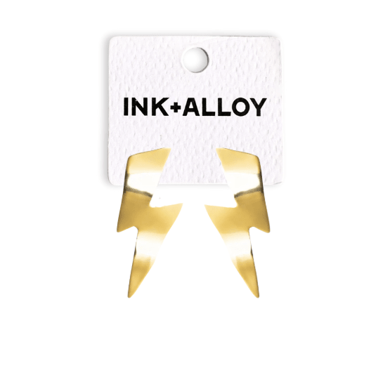 Rebecca Lightening Bolt Wavey Earring - Box Turtle