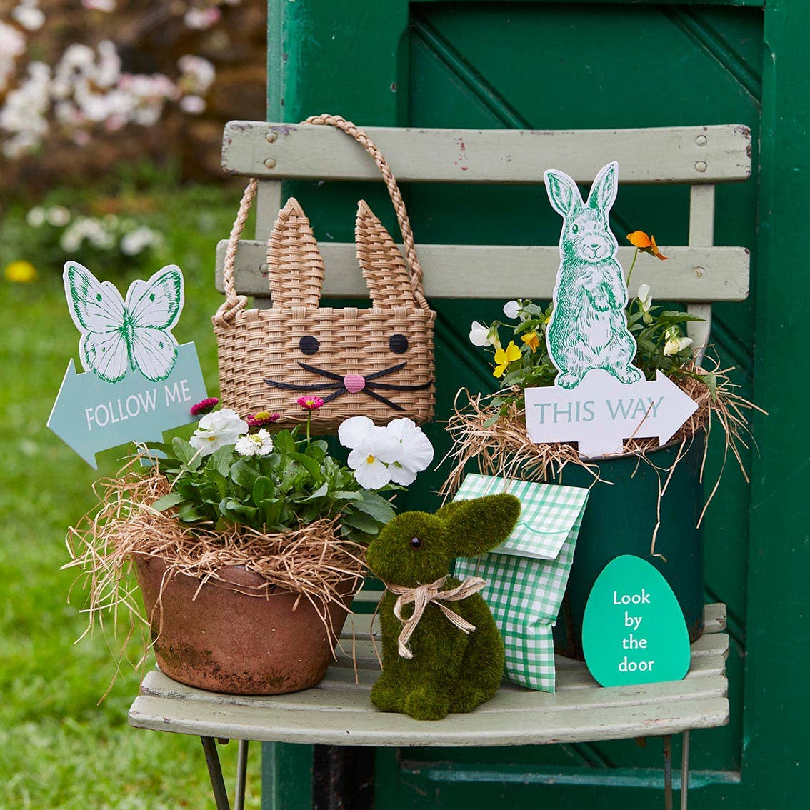 Recycled Paper Bunny Shaped Basket - Box Turtle