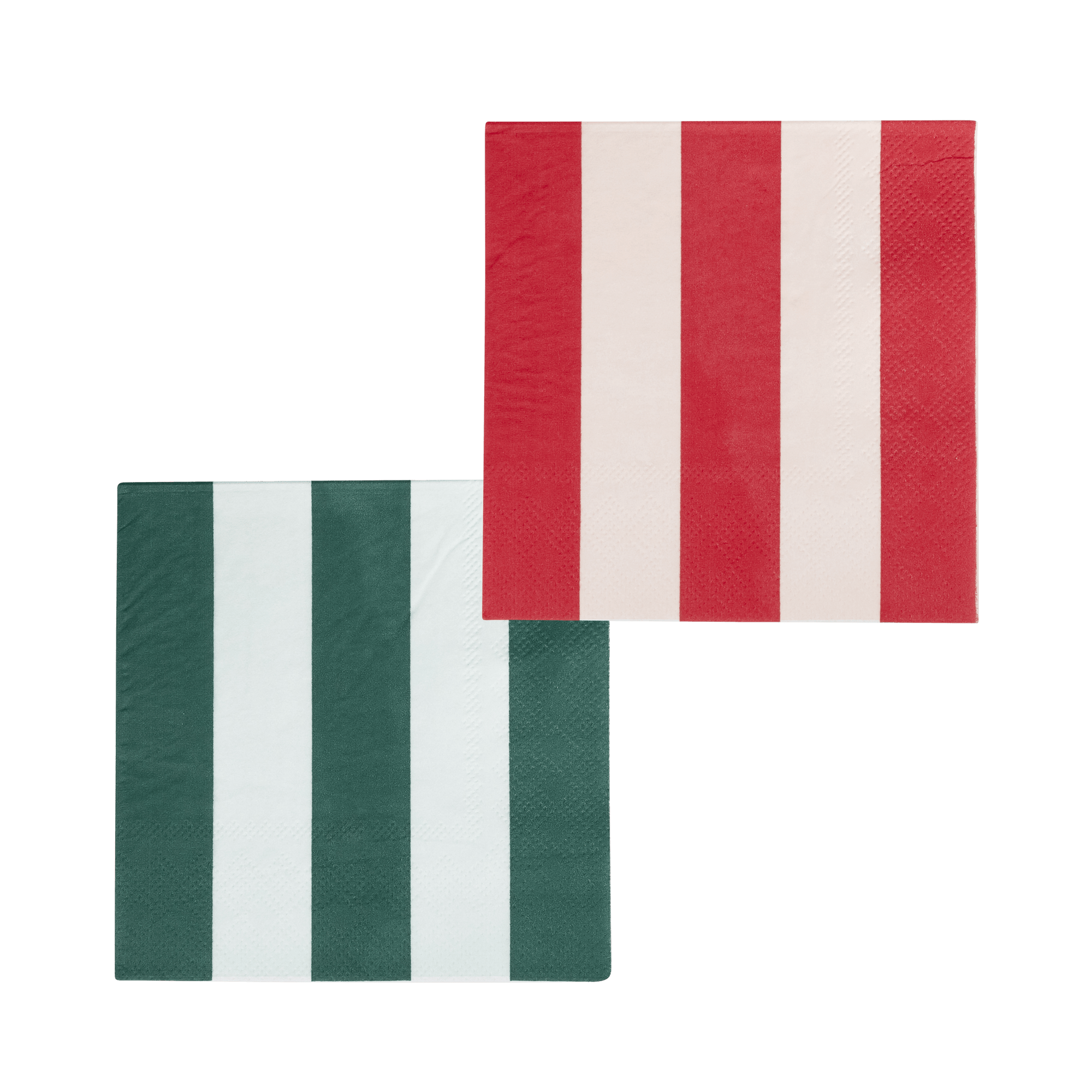 Red and Pink & Green and Mint Striped Napkin Set - Box Turtle