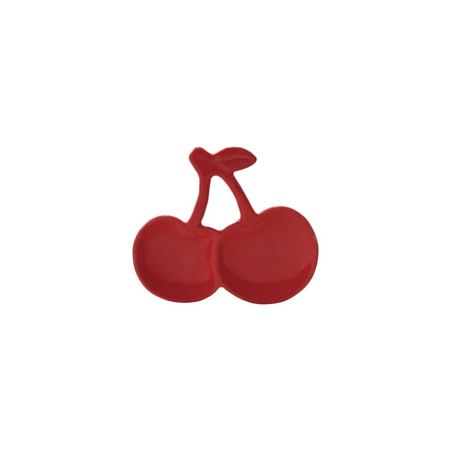 Red Ceramic Cherries Shaped Dish - Box Turtle