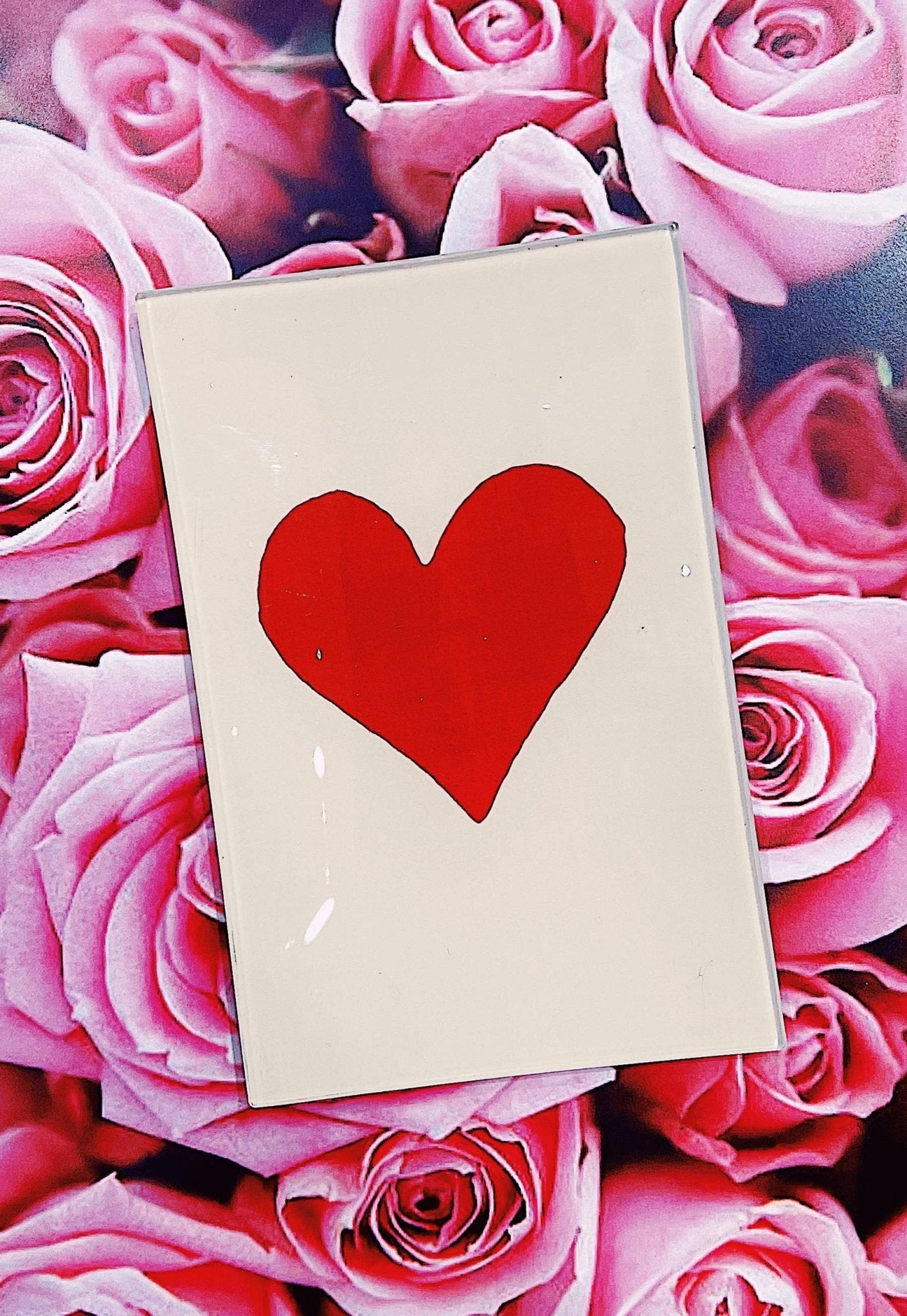 Red Heart Decoupage Glass Tray - Box Turtle