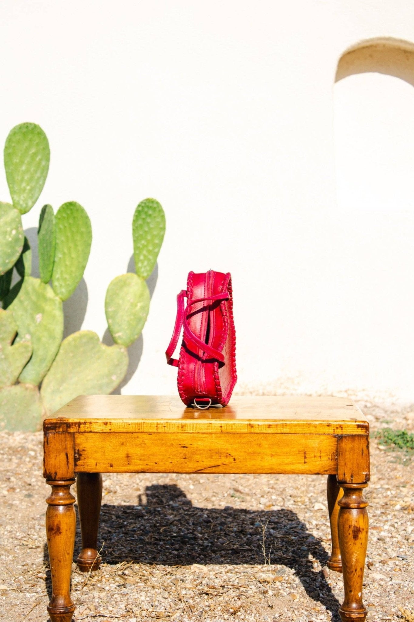 Red Heart Leather Purse - Box Turtle