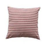 Red & Natural Cotton Striped Pillow - Box Turtle