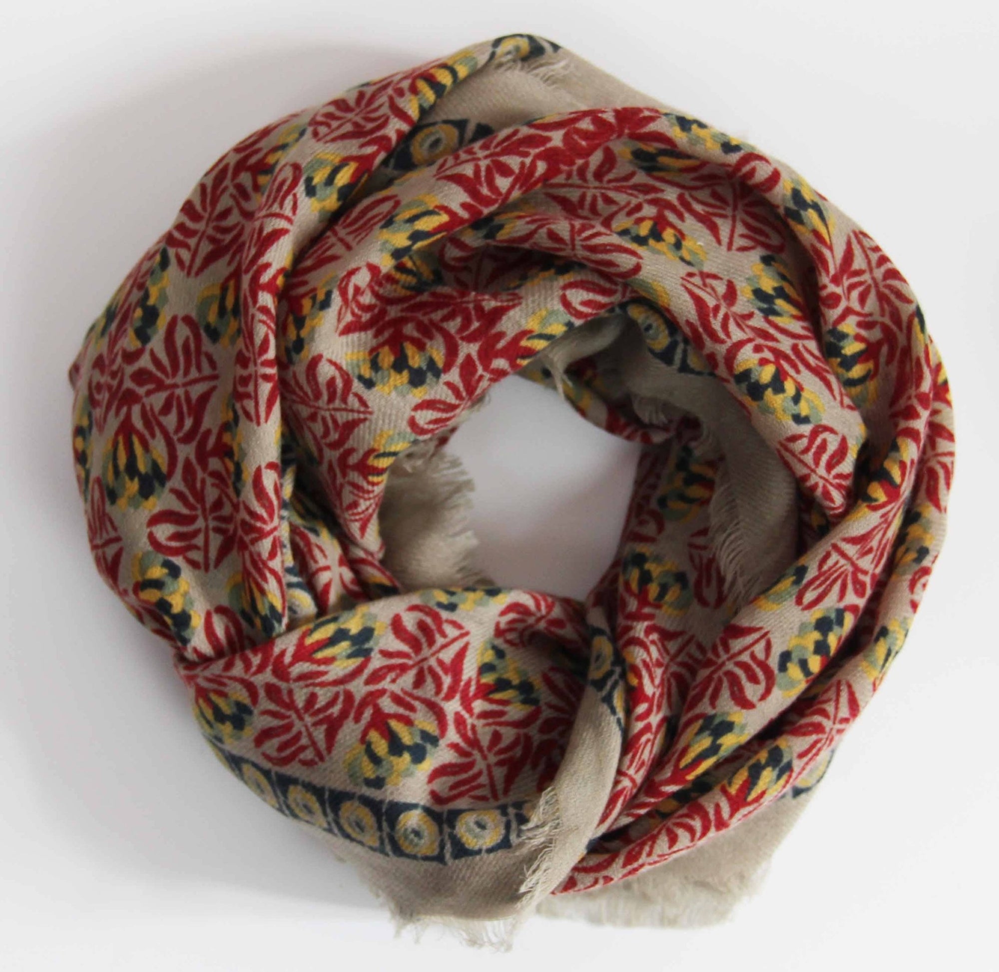 Red Red Poem Wool Square Scarf - Box Turtle