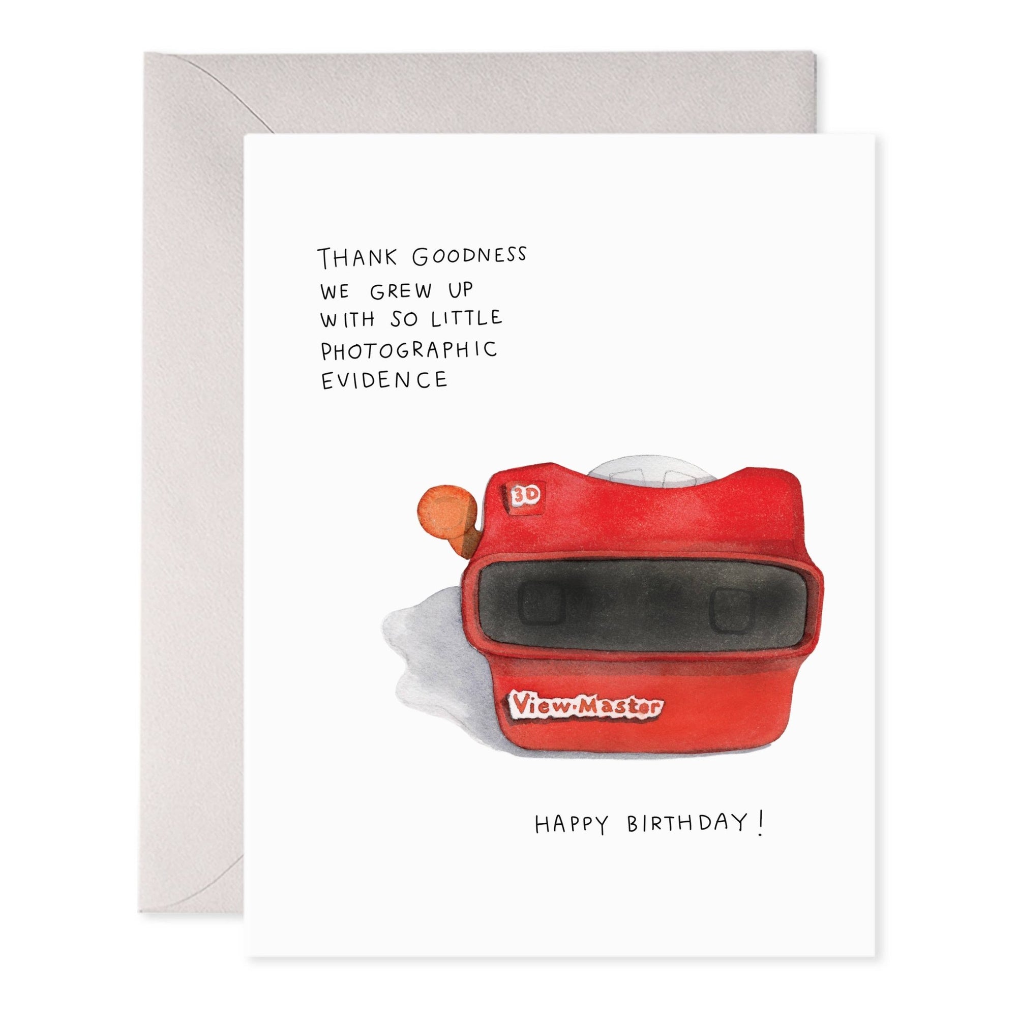 Retro Nostalgia Viewfinder Birthday Card - Box Turtle