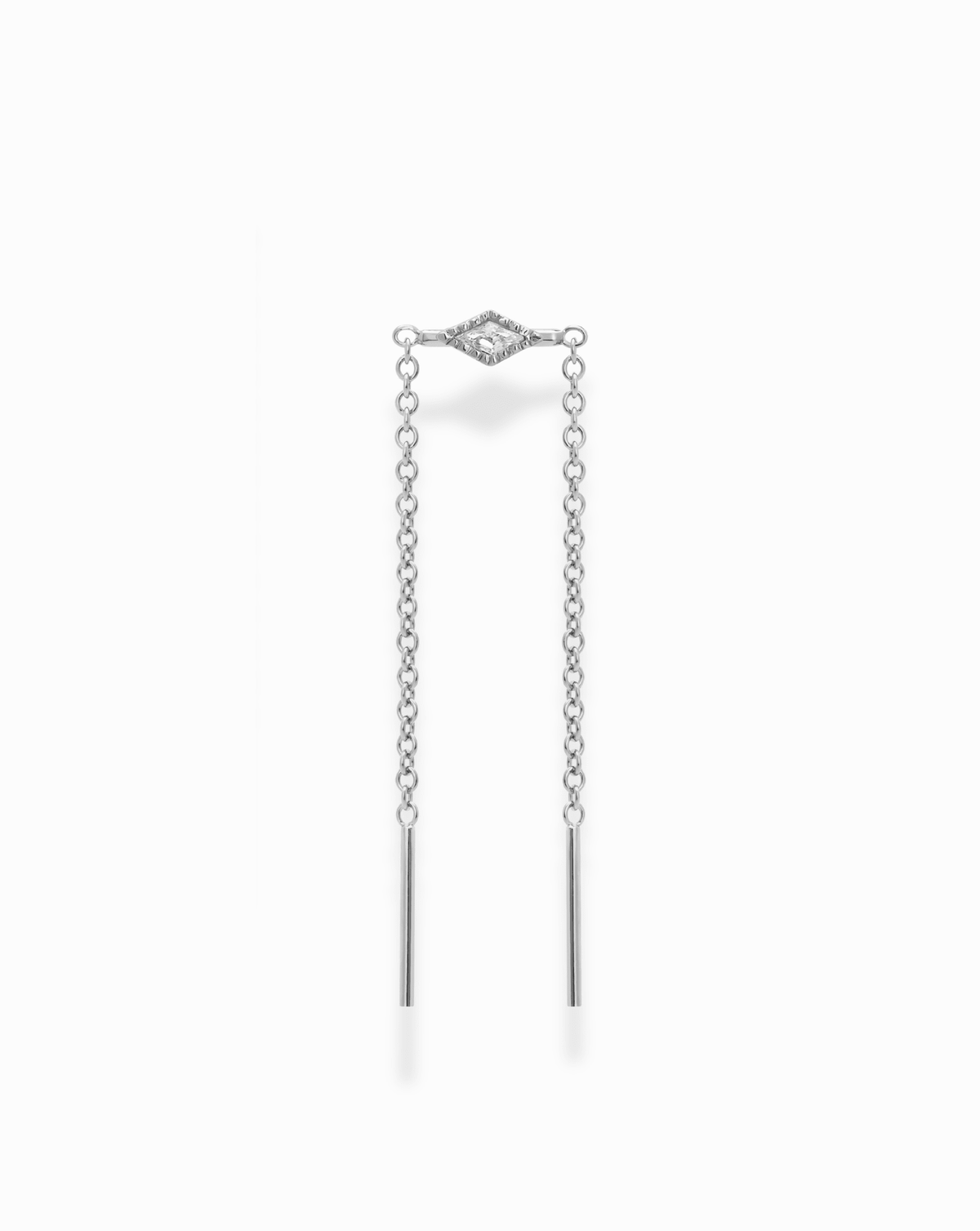 Rhodium Nicole Kite Threader Earring - Box Turtle