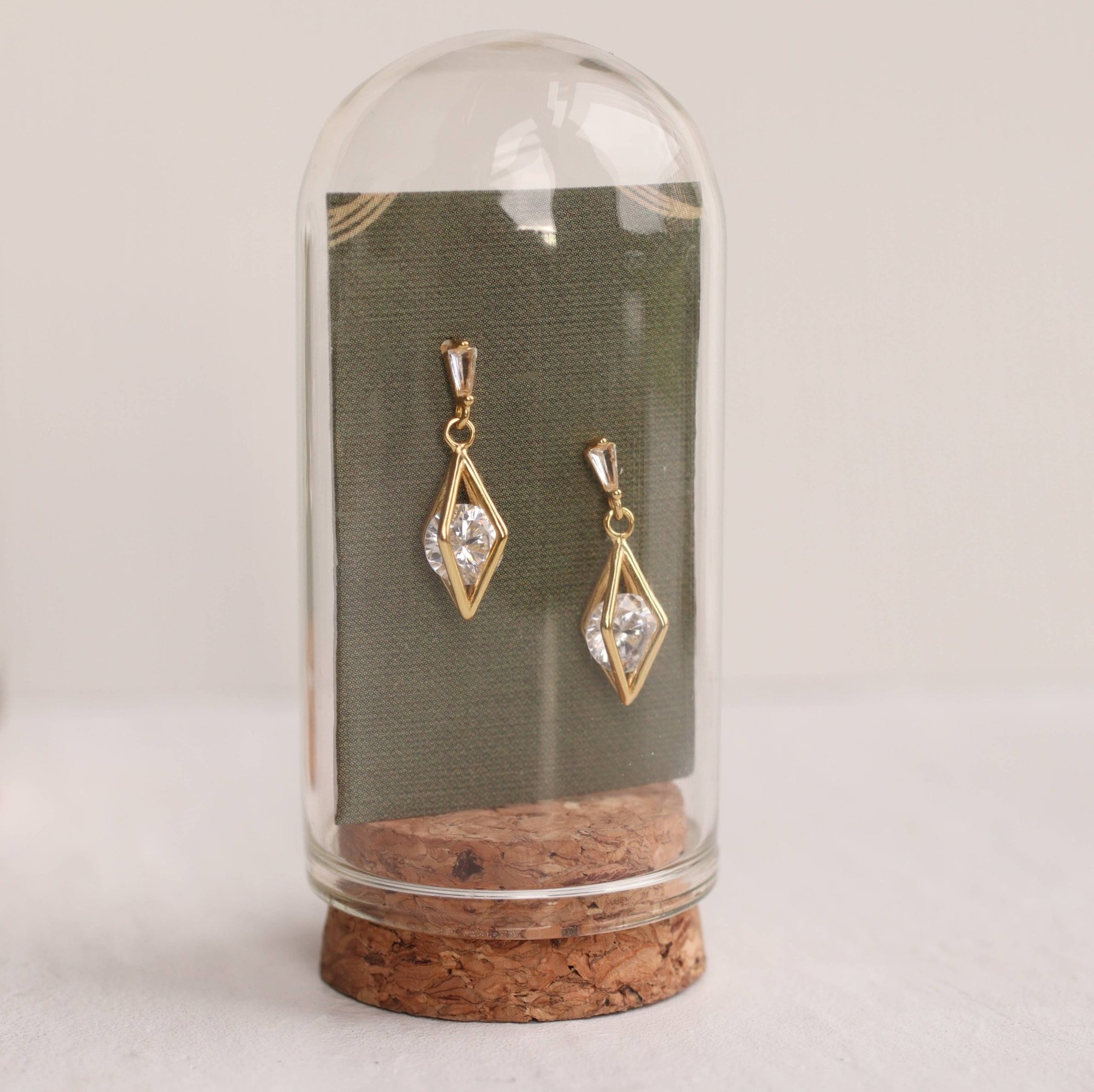 Rhombus Geometric Jewel Earrings - Box Turtle