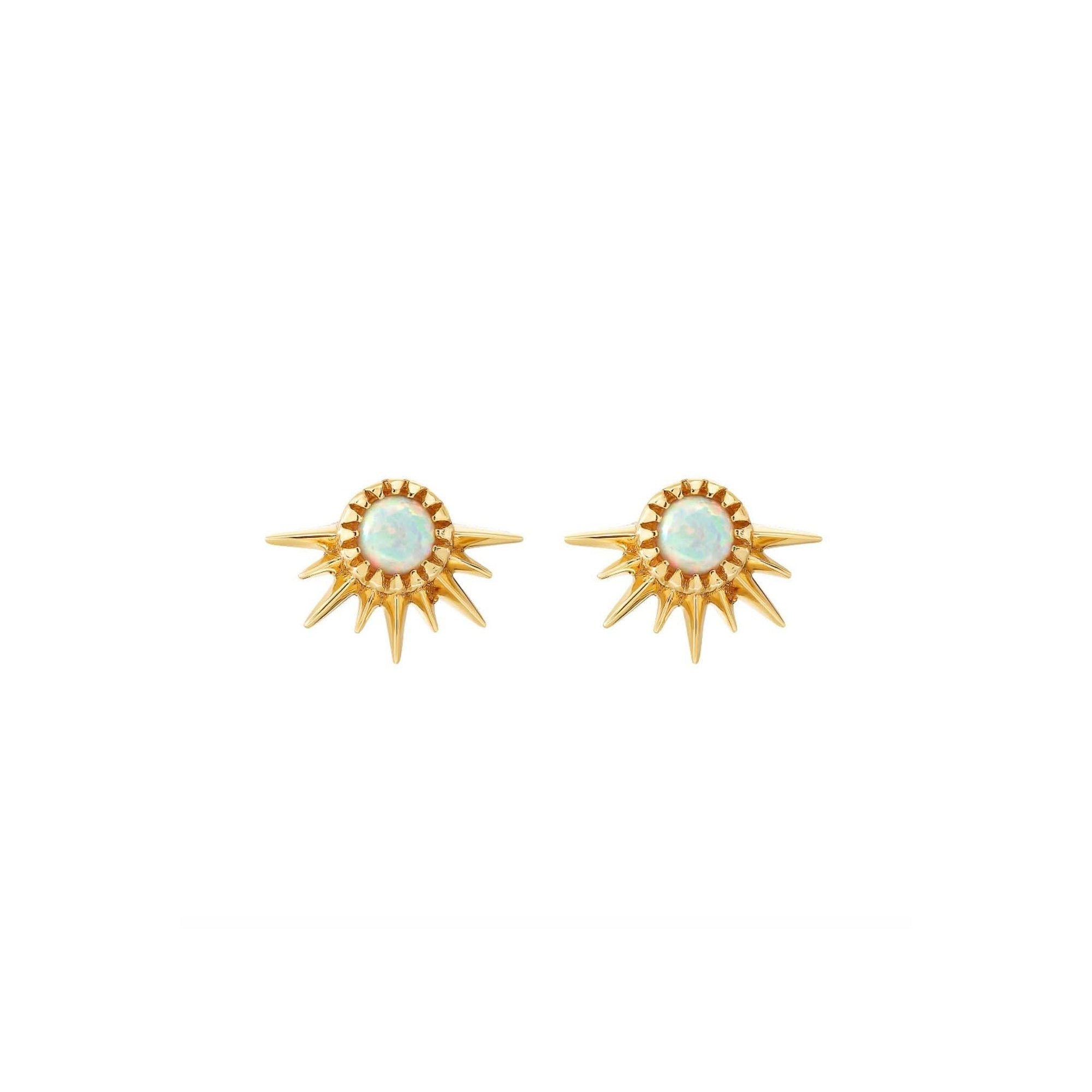 Rising Opal Sun Studs - Box Turtle