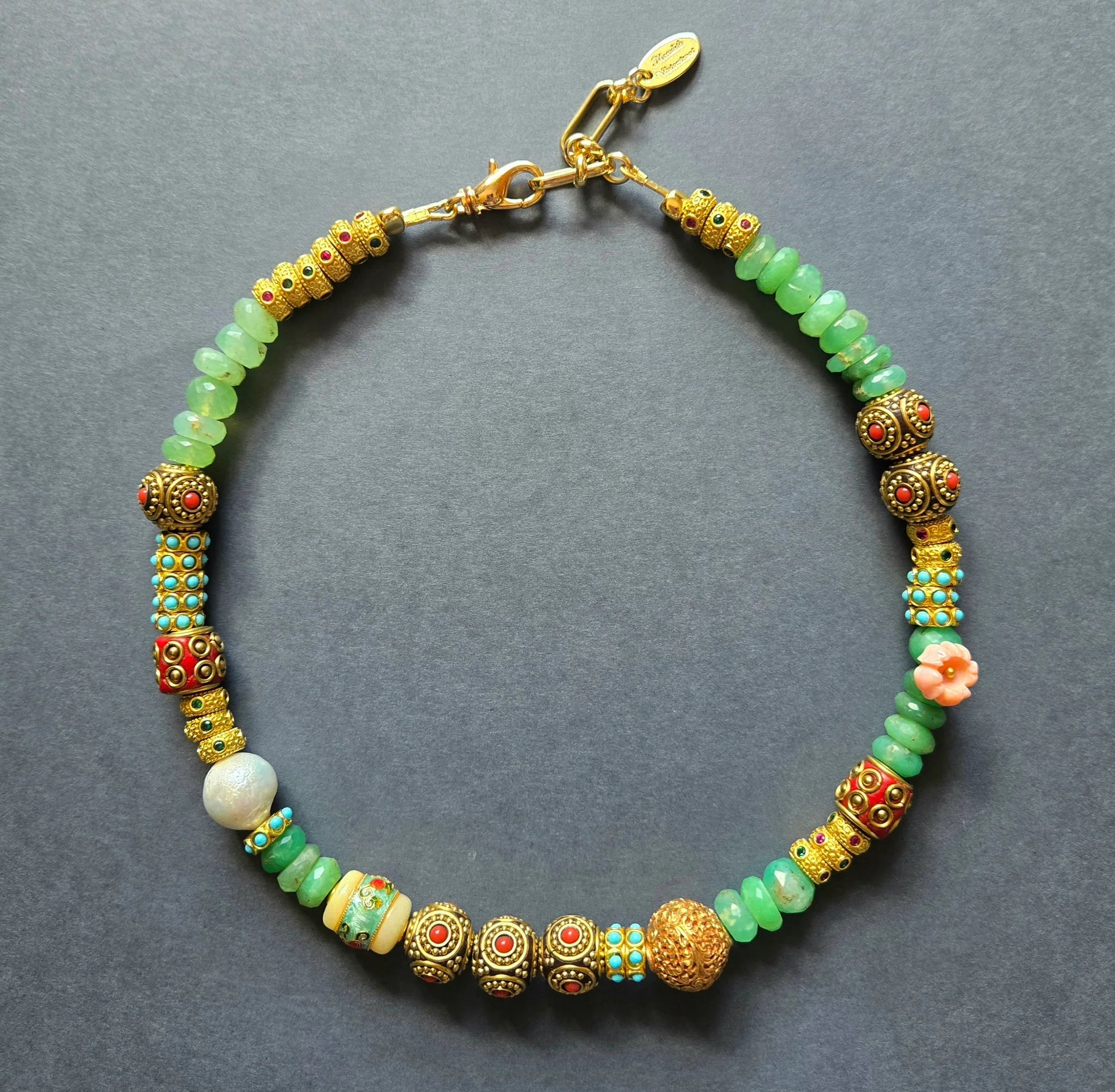 Nepalese Mosaic Beaded Necklace