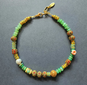 Nepalese Mosaic Beaded Necklace