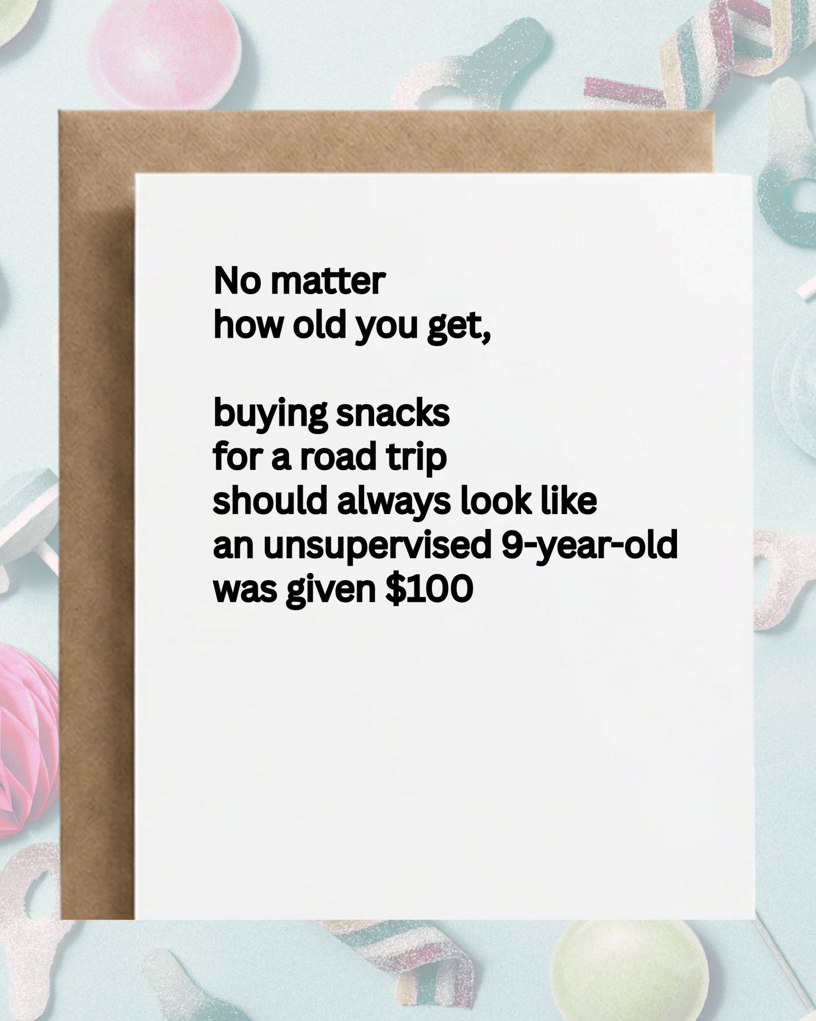 Road Trip Snack Humor | Funny Greeting Card - Box Turtle