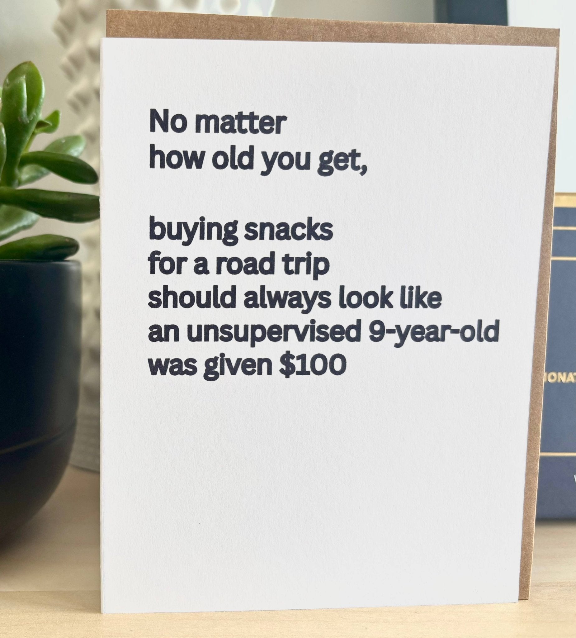 Road Trip Snack Humor | Funny Greeting Card - Box Turtle
