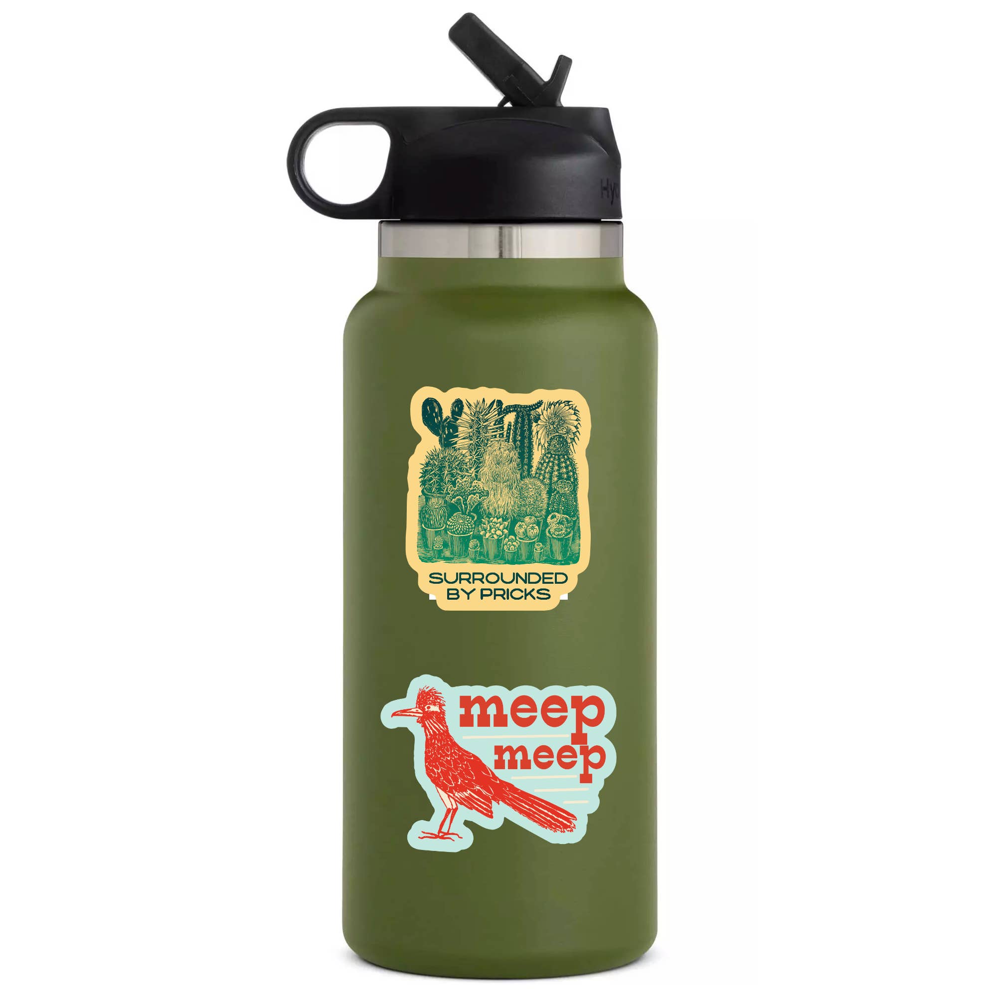 Roadrunner Bird Cute Meep Desert Vinyl Sticker - Box Turtle