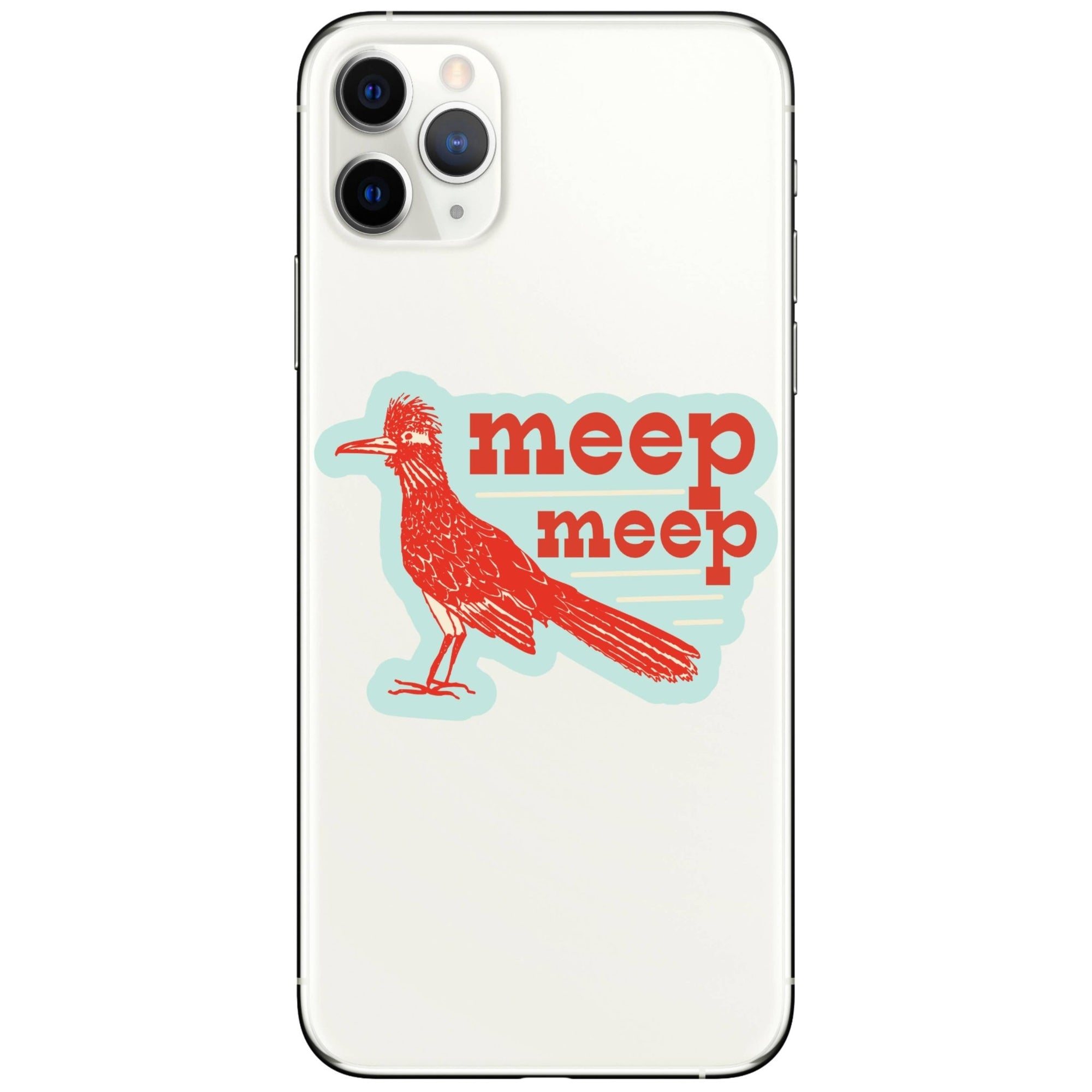 Roadrunner Bird Cute Meep Desert Vinyl Sticker - Box Turtle