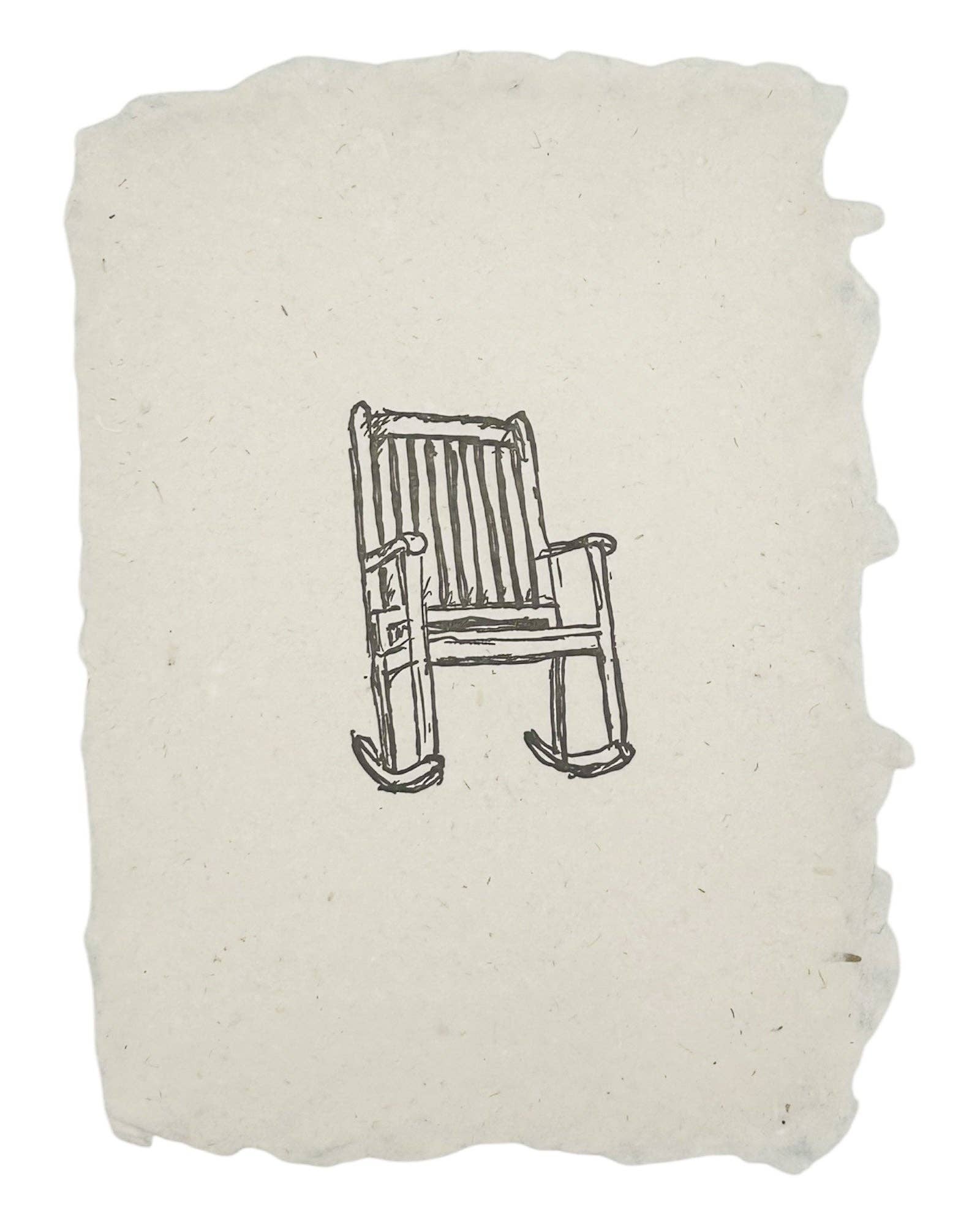 Rocking Chair Art Print - Box Turtle