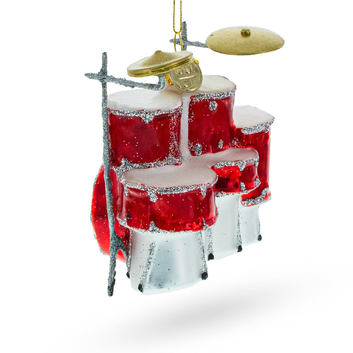 Rocking' Red Drum Kit Glass Ornament - Box Turtle