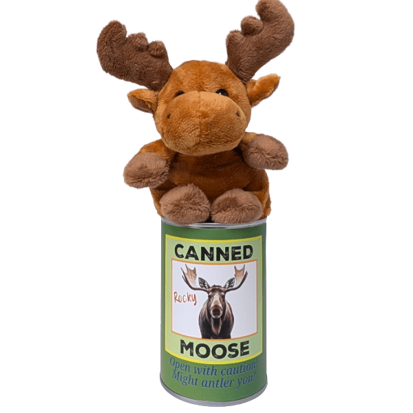 Rocky the Canned Moose - Stuffed Animal - Box Turtle