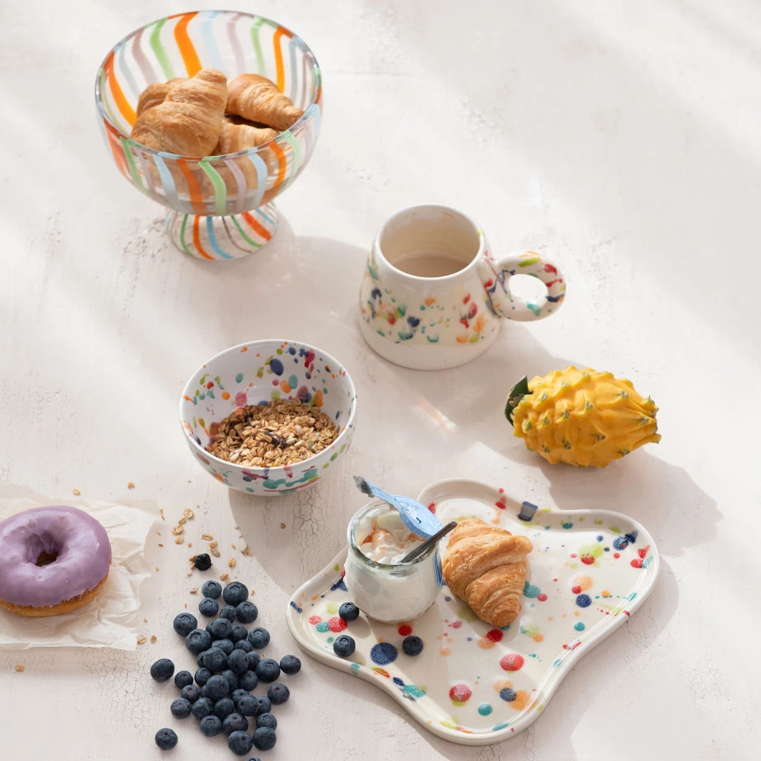 Rolled Speckled Stoneware Mug - Box Turtle