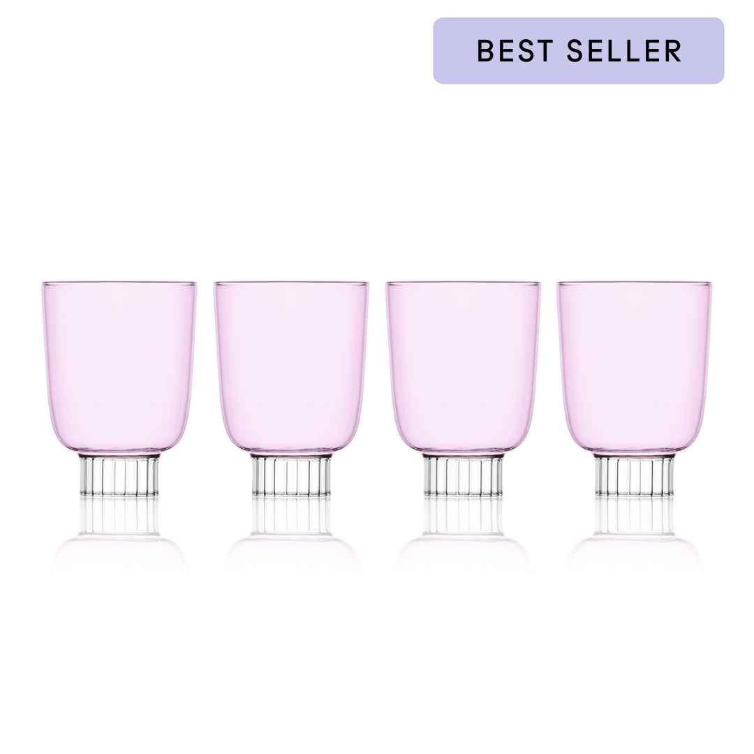 Romantic Petite Stemless Wine Glasses - Box Turtle