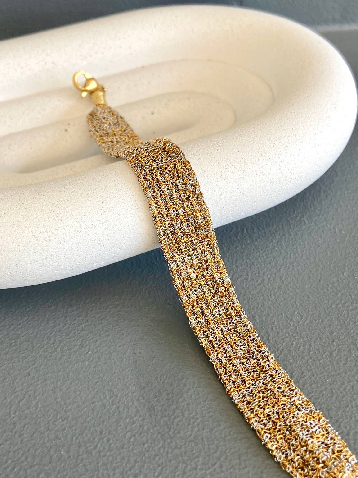 Romy Silver and Gold - plated Bracelet - Box Turtle