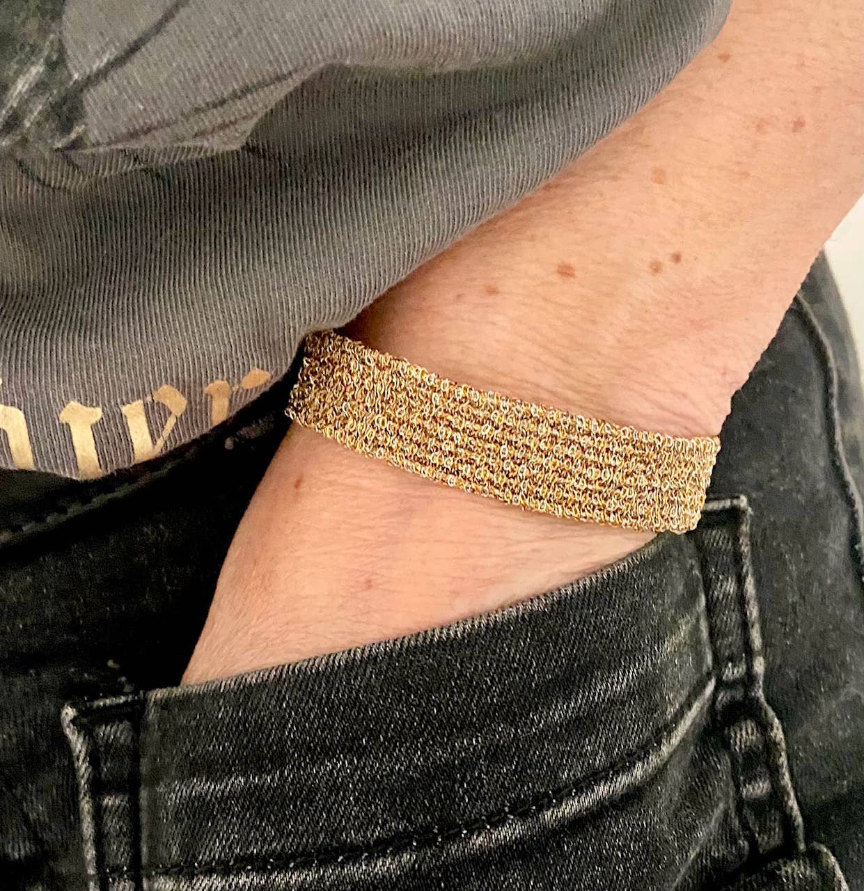 Romy Silver and Gold - plated Bracelet - Box Turtle