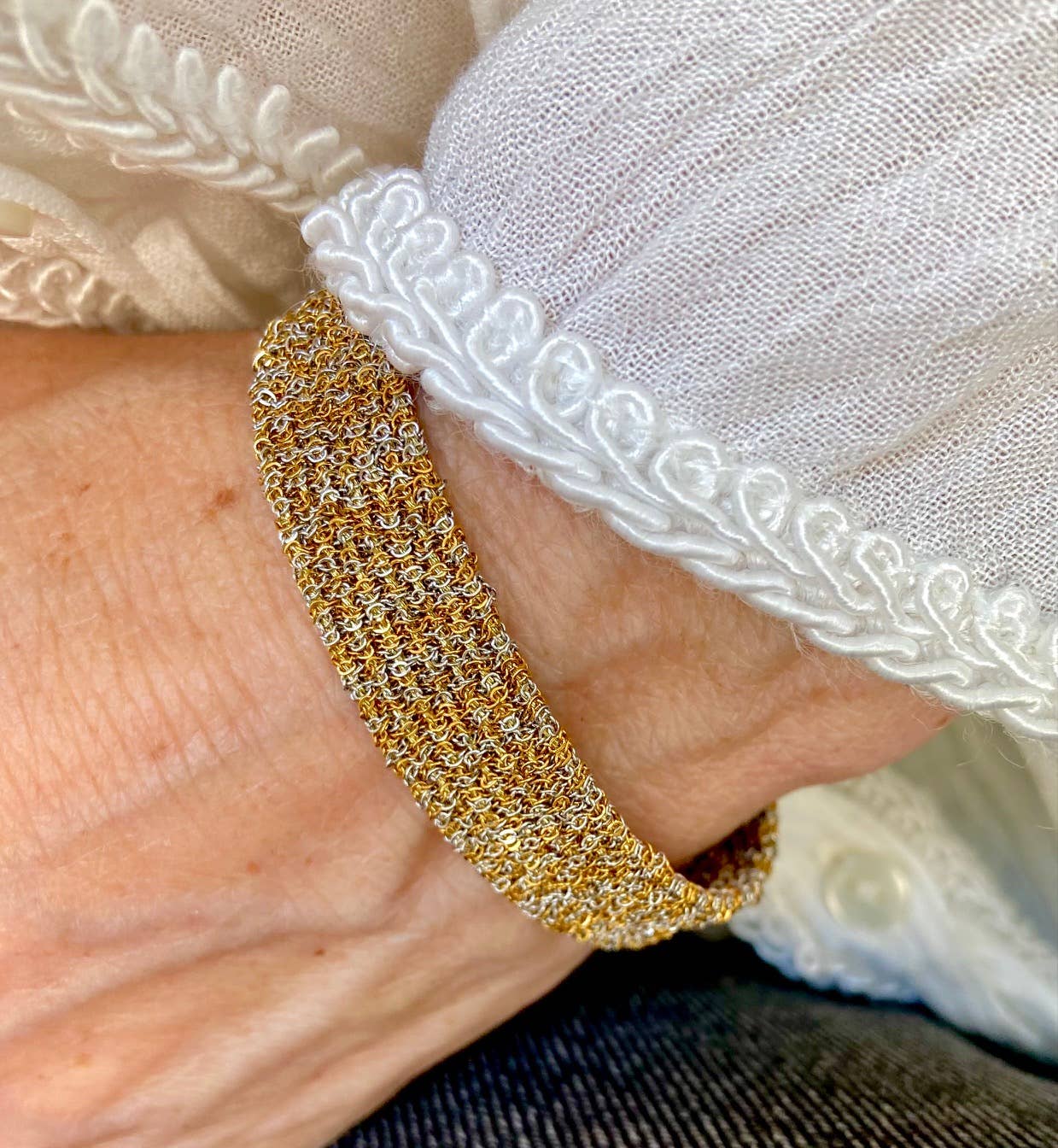 Romy Silver and Gold - plated Bracelet - Box Turtle