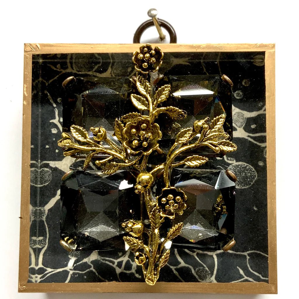 Rose Cross Painted Frame Museum Bee - Box Turtle