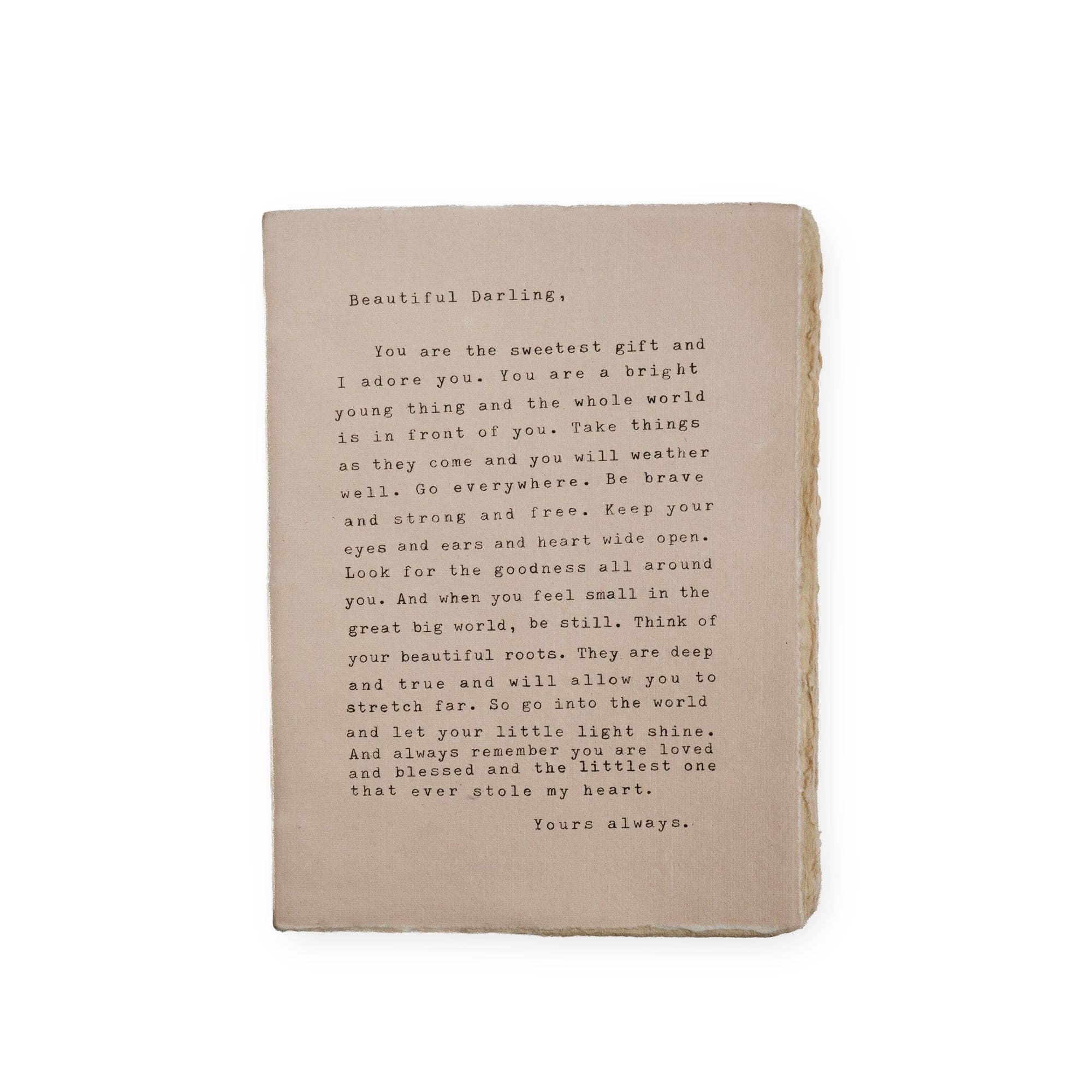 Rose Letter For Sophie Deckled Edge Notebook - Box Turtle