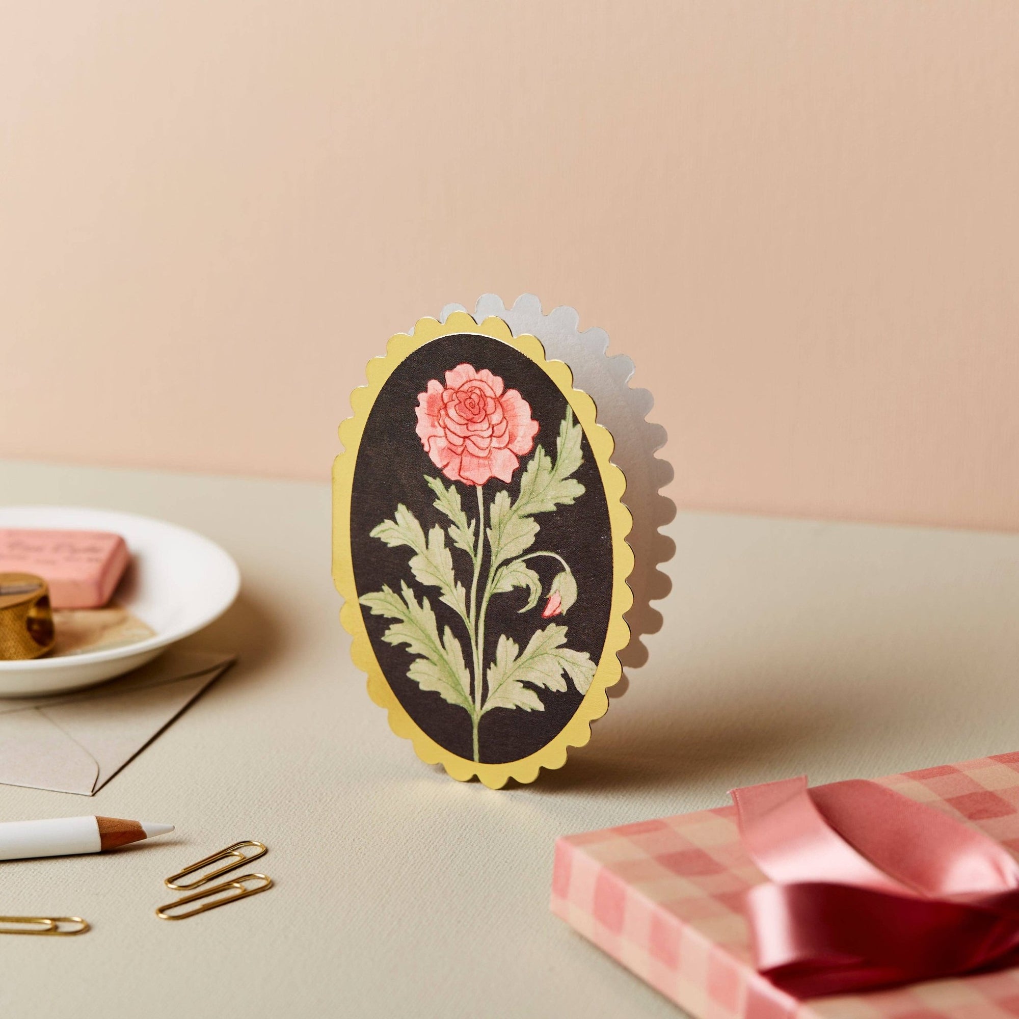 Rose Mini Card - Box Turtle