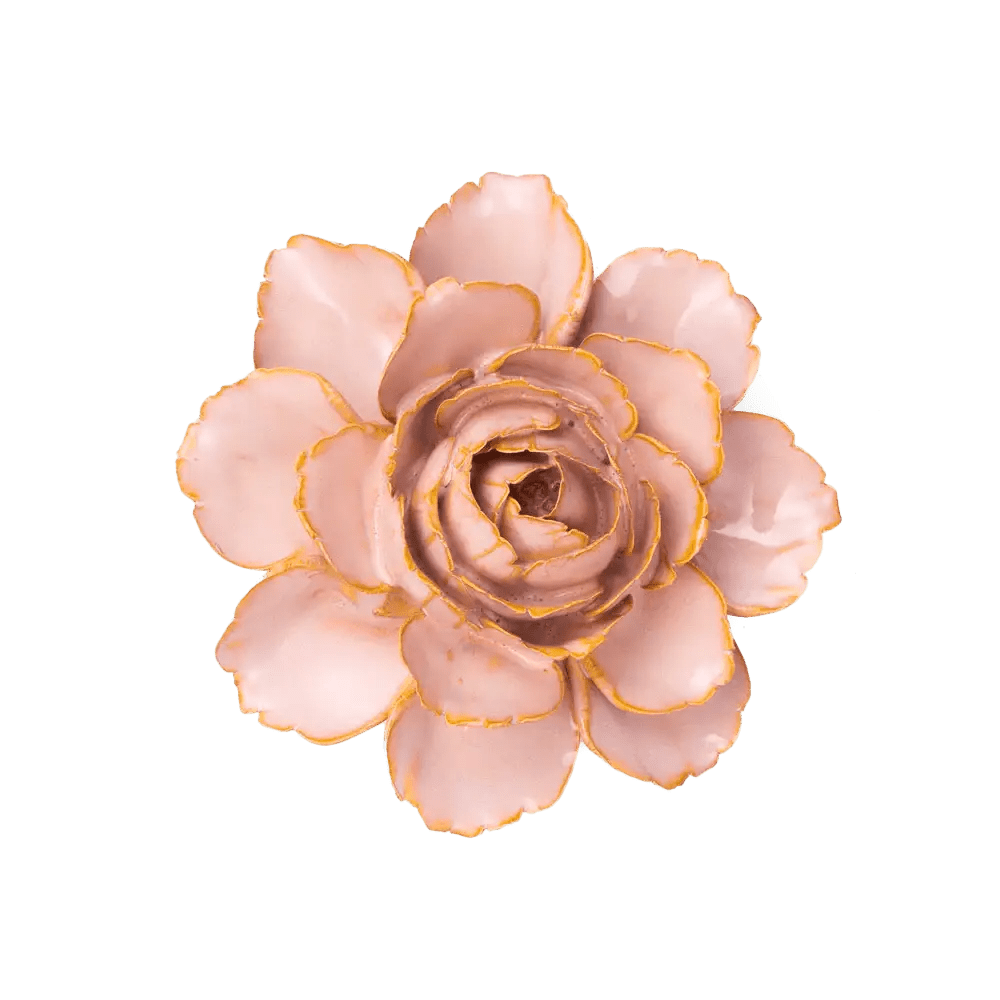 Rose Pink Camellia Flower Decor - Box Turtle