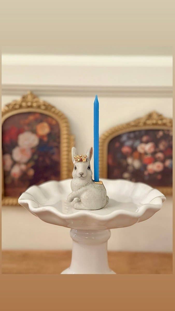 Royal White Rabbit Cake Topper - Box Turtle