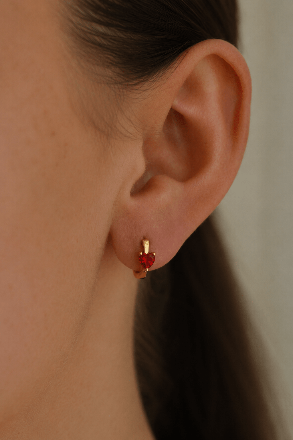 Ruby Heart Huggies - Box Turtle