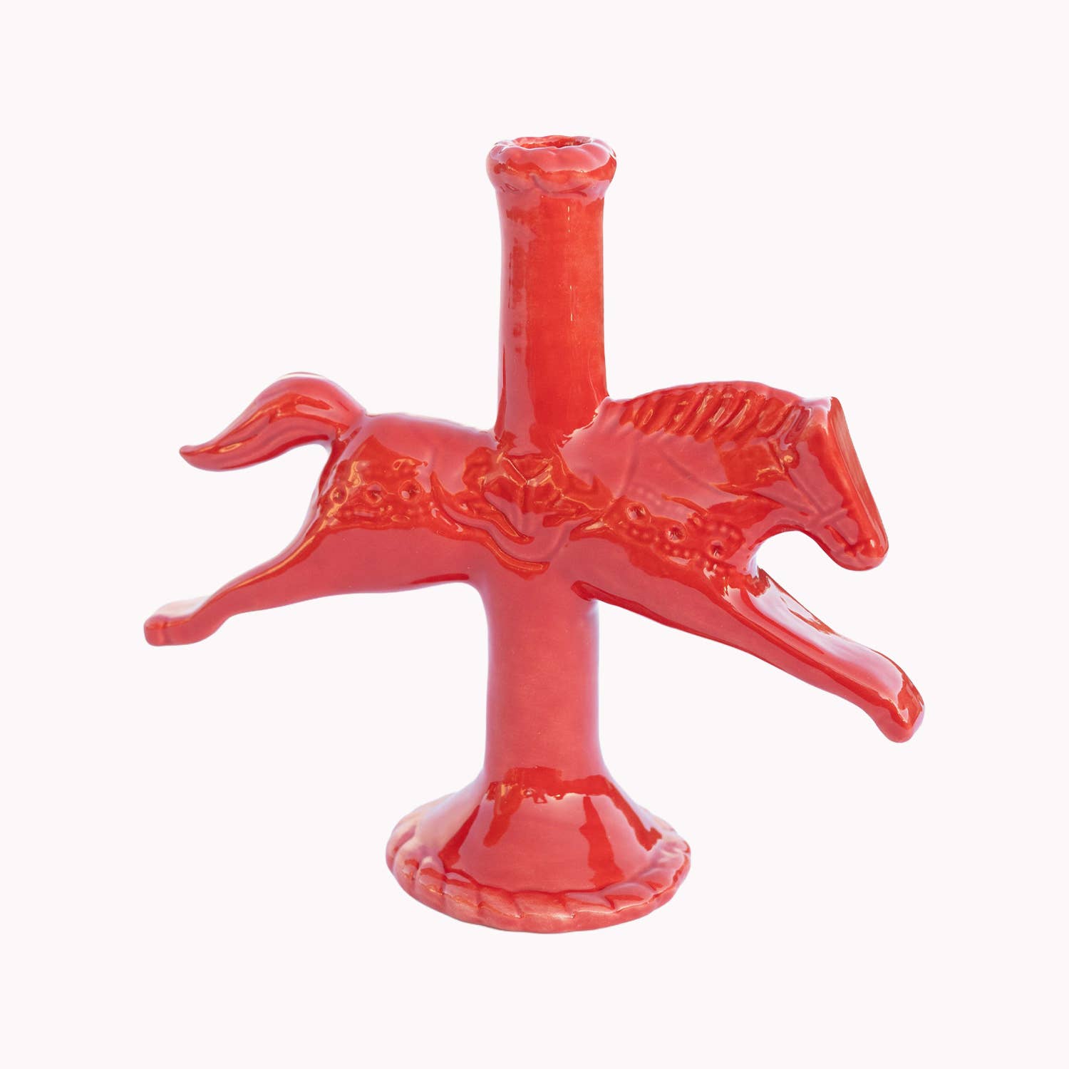 Ruby Red Dala Horse Candlestick Holder - Box Turtle
