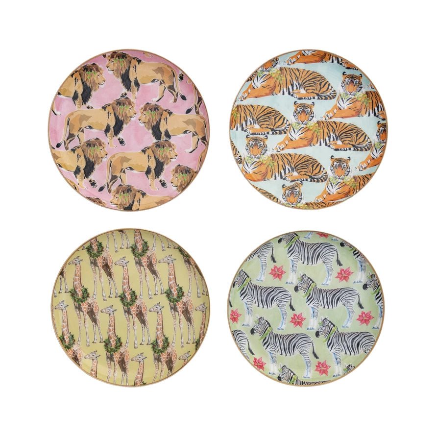 Safari Animals Enameled Metal Tray - Box Turtle