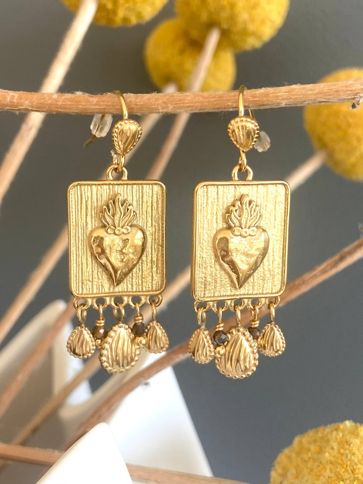 Sagrado Earrings - Box Turtle