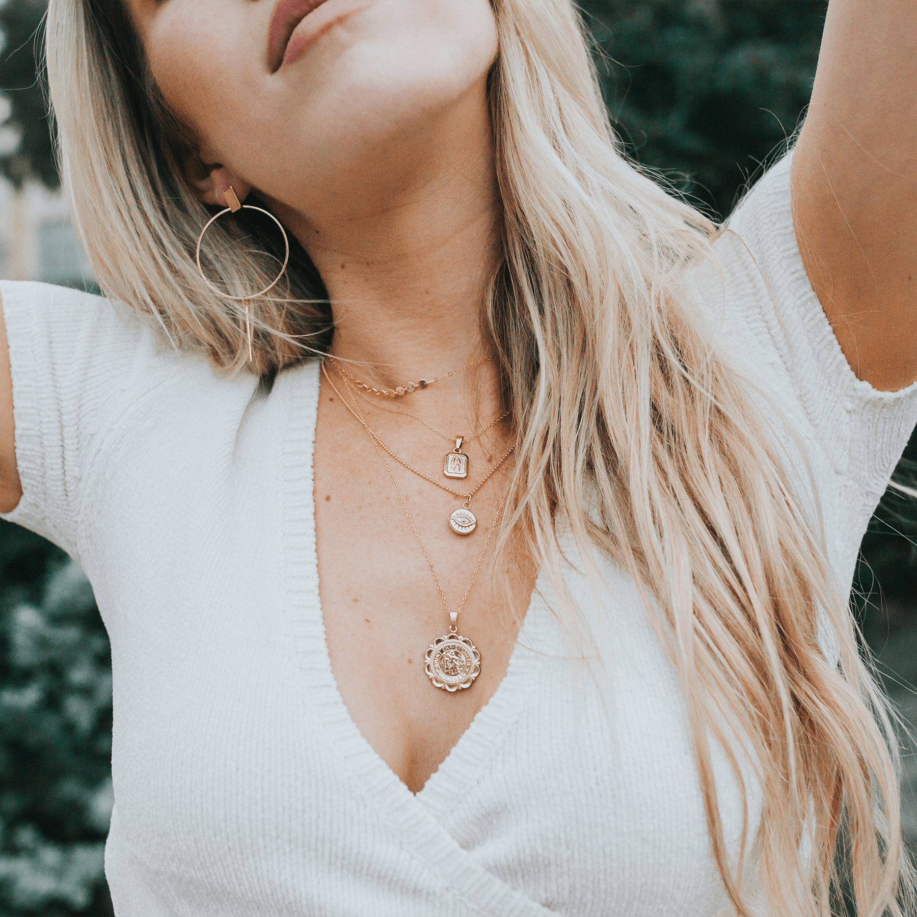 Saint Christopher Coin Necklace - Box Turtle
