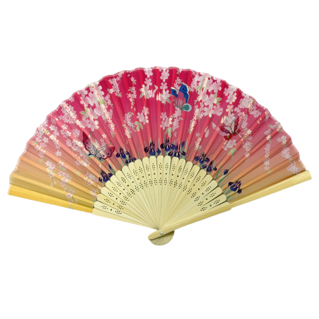 Sakura Cherry Blossoms Paper Folding Fan - Box Turtle