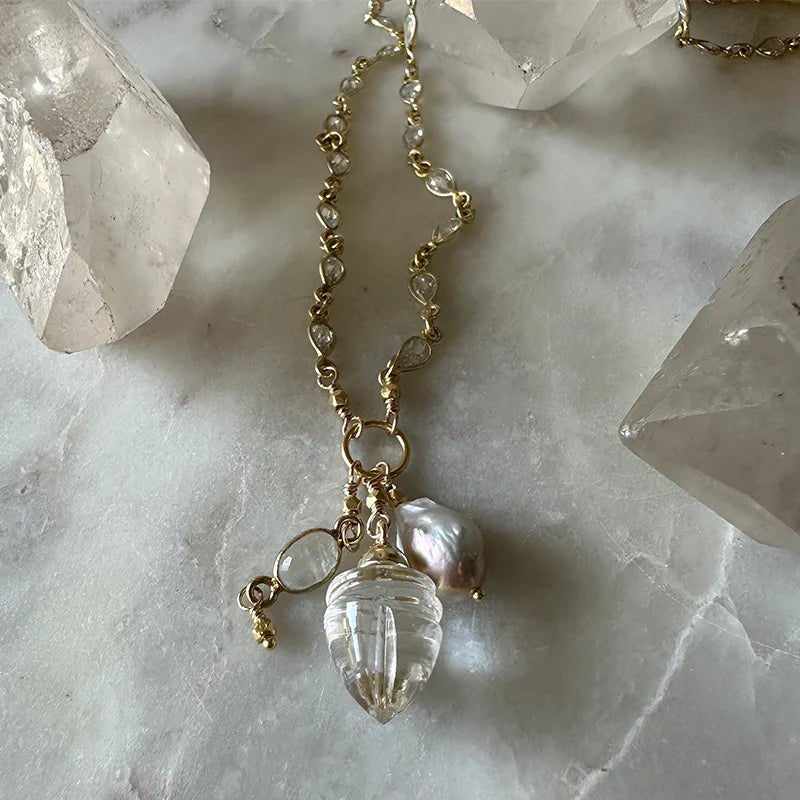 Samira Cluster Necklace - Box Turtle