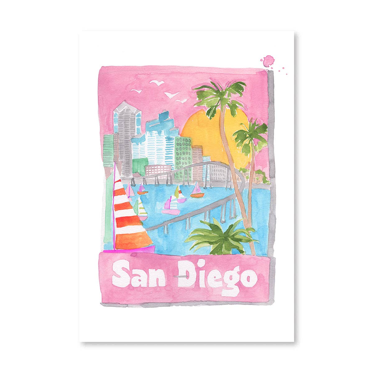 San Diego Matchbook Print - Box Turtle
