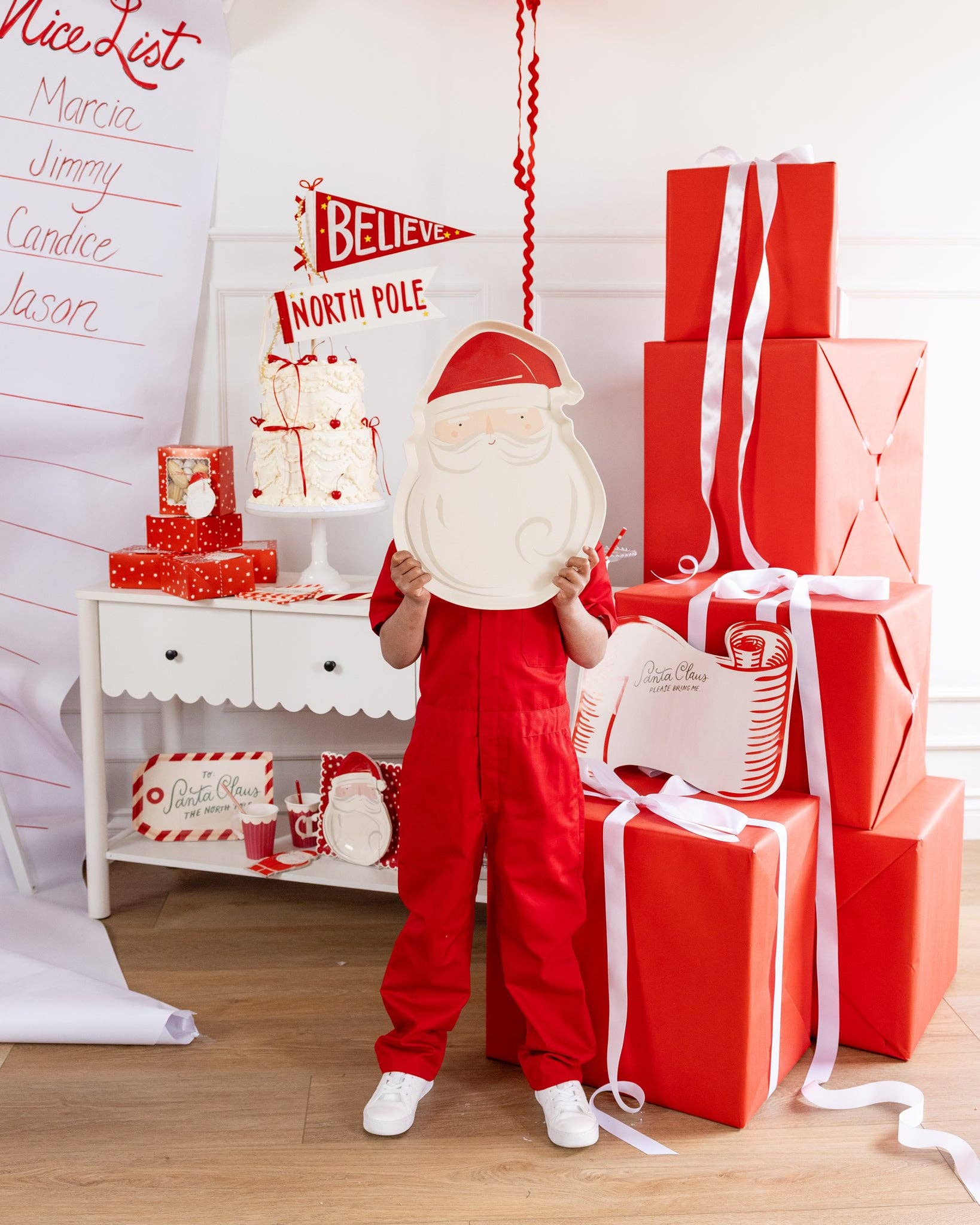 Santa Bamboo Tray - Box Turtle