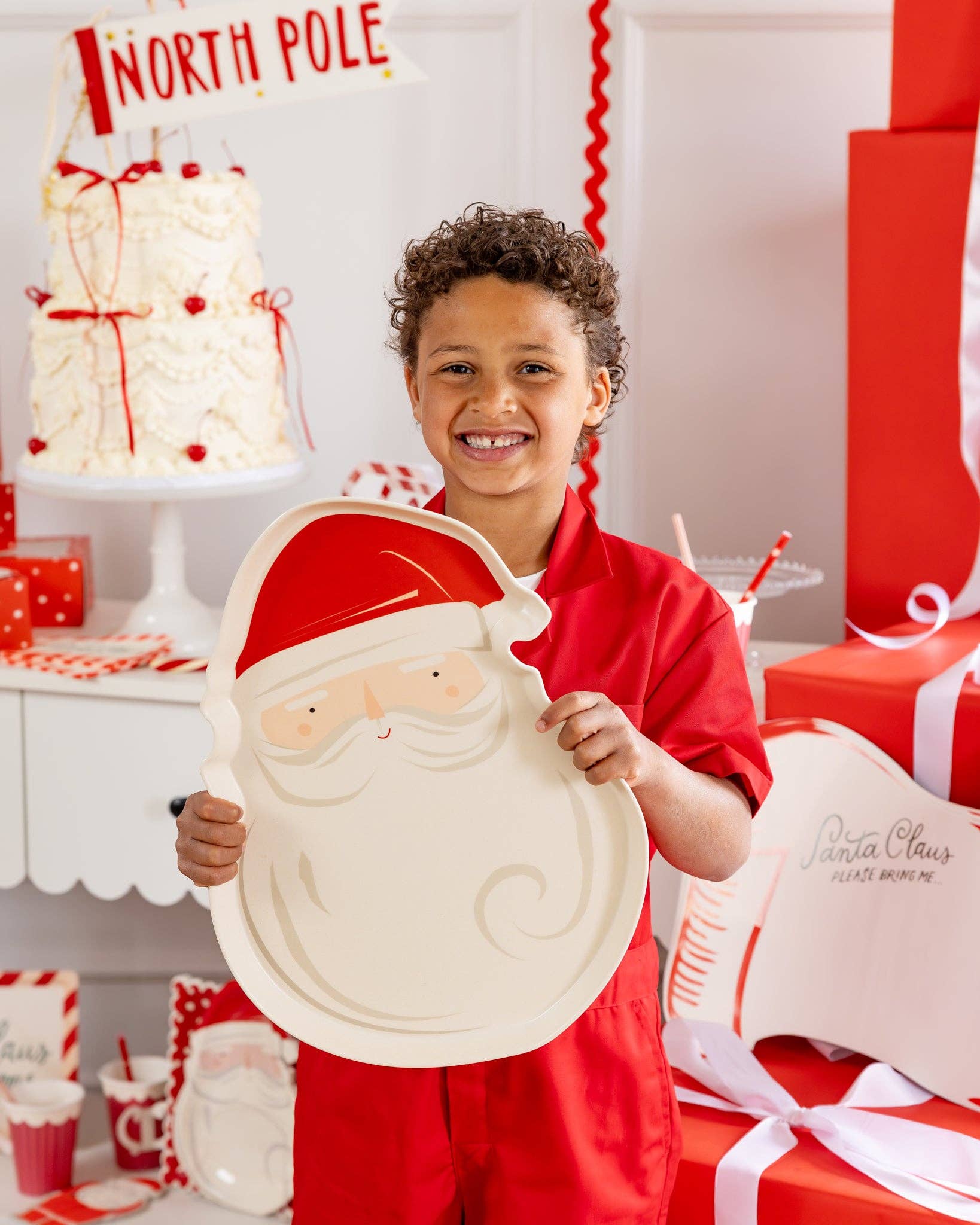 Santa Bamboo Tray - Box Turtle